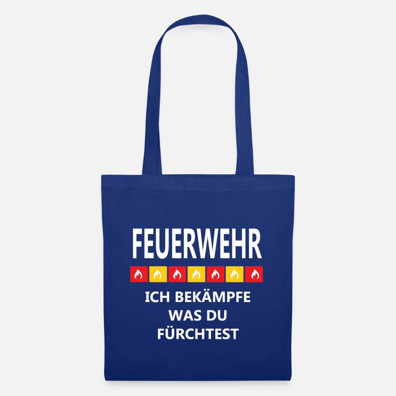 Feuerwehr ich bekämpfe was Du fürchtest, Geschenke - Stoffbeutel - Royalblau