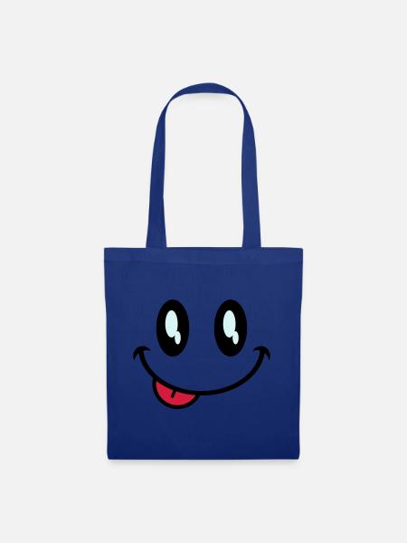 augen smiley zunge - Stoffbeutel - Royalblau