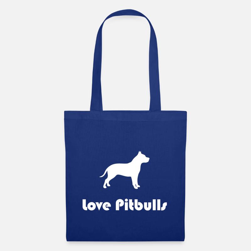 love pitbulls - Stoffbeutel - Royalblau