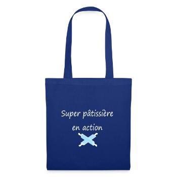 super pâtissière - Sac en tissu - bleu royal - Devant