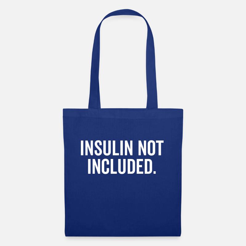 Insulin nicht enthalten - Stoffbeutel - Royalblau