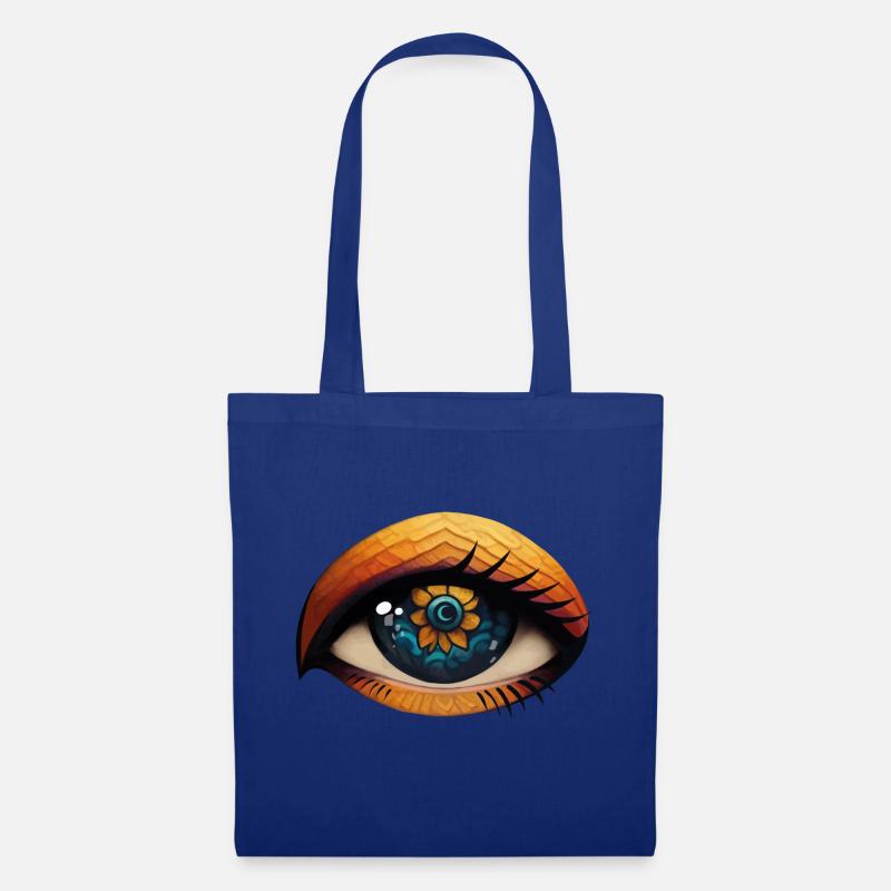 Flower Eye - Stoffbeutel - Royalblau