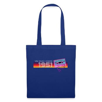 Rétro Vintage 1951 Nostalgique Anniversaire Hommes Femmes - Sac en tissu - bleu royal - Devant
