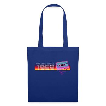 Rétro Vintage 1959 Nostalgique Anniversaire Hommes Femmes - Sac en tissu - bleu royal - Devant