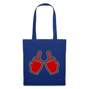 Middle Finger Sign Hand - Tote Bag - royal blue - Front