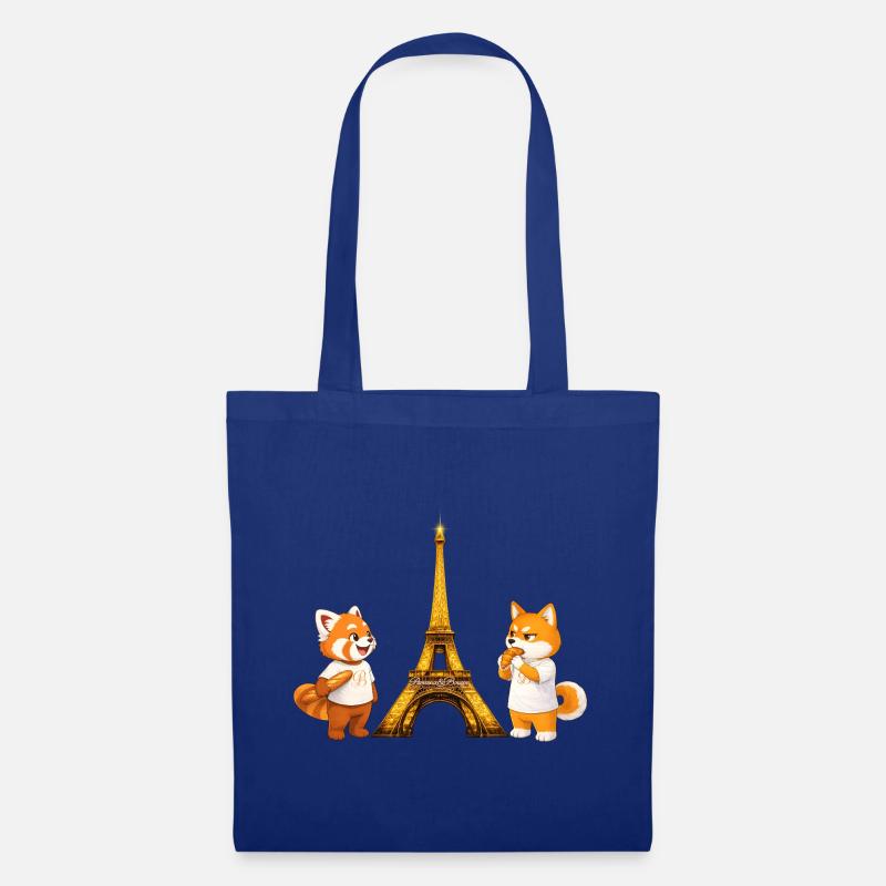 Faul und grummelig in Paris - Stoffbeutel - Royalblau