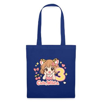 Cute Wild & 3 Leopard Girl Theme - Stoffbeutel - Royalblau - Vorne