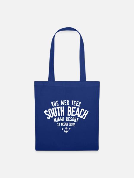 Abschläge mit Meerblick South Beach - Stoffbeutel - Royalblau