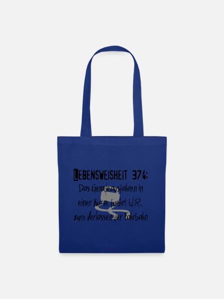 Lebensweisheit 374 - Stoffbeutel - Royalblau