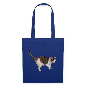 Chat - Sac en tissu - bleu royal - Devant