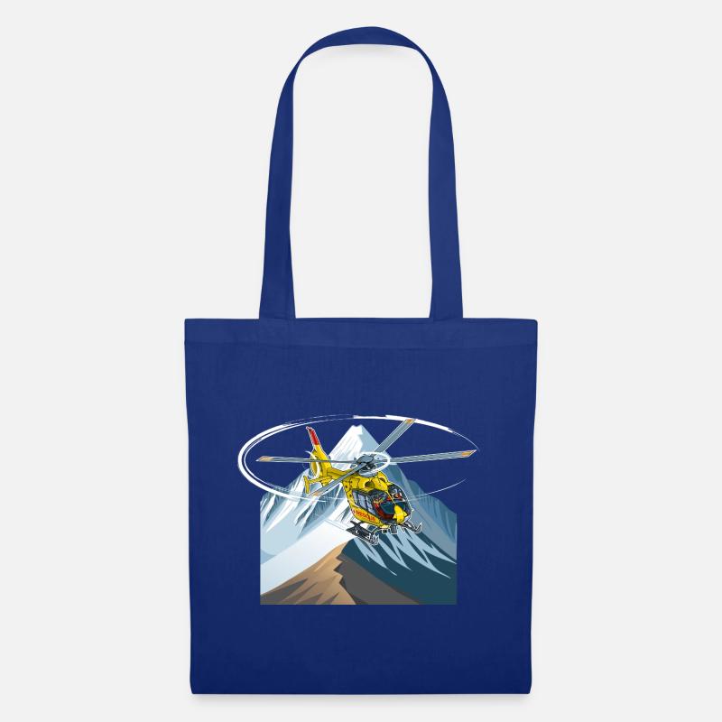 Hubschrauber im Anflug - Stoffbeutel - Royalblau