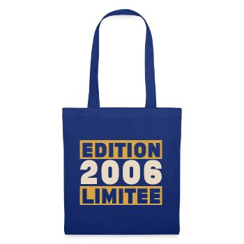 2006 20-Jahres-Jubiläums-Vintage-Geschenk - Stoffbeutel - Royalblau - Vorne