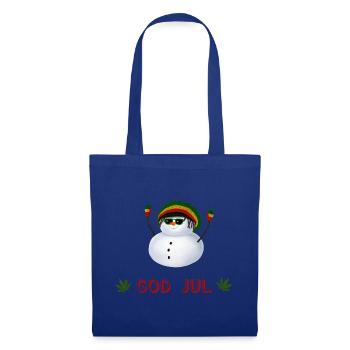 Rasta Schneemann God Jul - Schwedisch - Stoffbeutel - Royalblau - Vorne