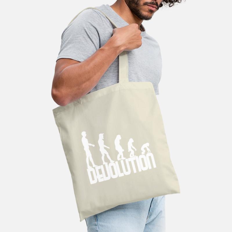 Devolution Evolution simple design Tote Bag