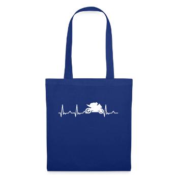 Heartbeat Motorcycle Motorsport - Tote Bag - royal blue - Front