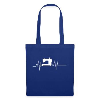 Machine à coudre Heartbeat - Sac en tissu - bleu royal - Devant