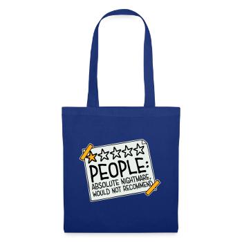 People Absolute Nightmare 1 Stern Review Logo Text - Stoffbeutel - Royalblau - Vorne