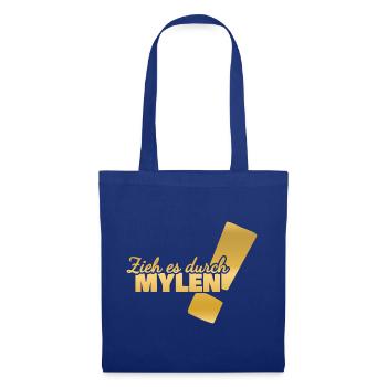 Mylen als Durchhalten - Stoffbeutel - Royalblau - Vorne
