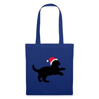 Kitten in a Christmas Hat. - Tote Bag - royal blue - Front