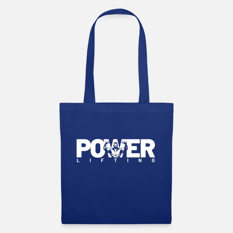 power lifting weiss - Stoffbeutel - Royalblau