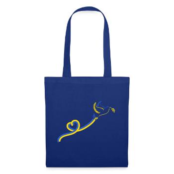 Colombe Ruban Bleu Jaune Paix - Sac en tissu - bleu royal - Devant