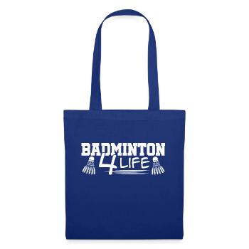Badminton 4 Life Graphic Badminton Player Shuttlec - Stoffbeutel - Royalblau - Vorne
