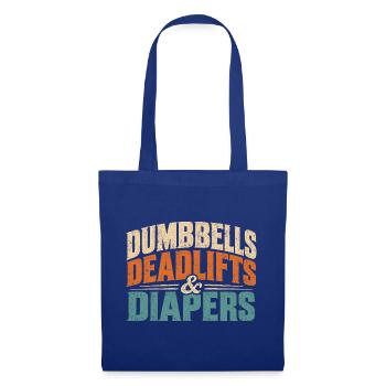 Dumbbells Diapers Laugh Tee - Stoffbeutel - Royalblau - Vorne