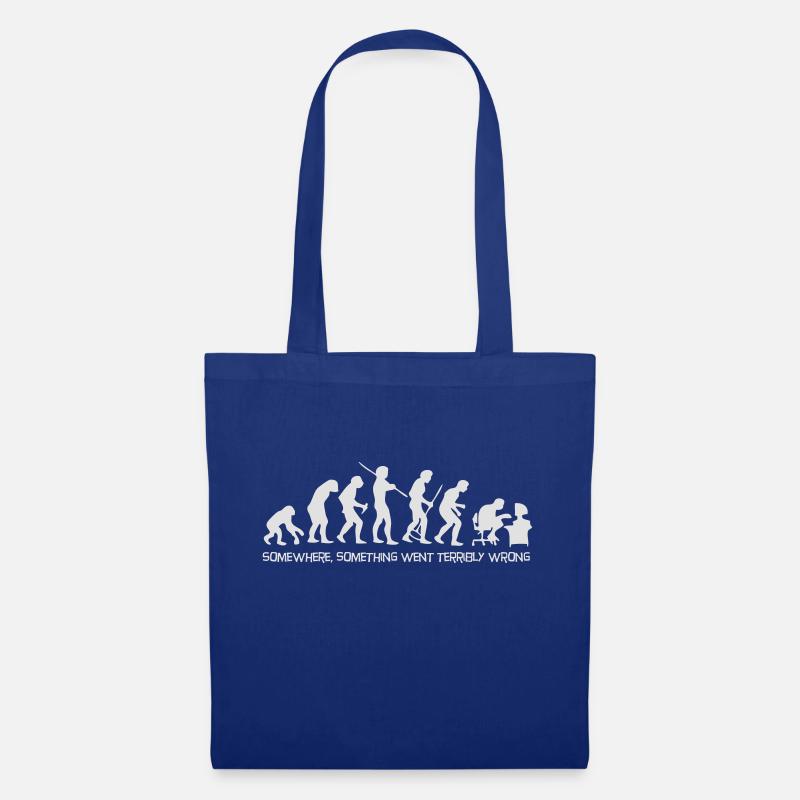 Darwin's Human Evolution From Ape To Digital Man. - Tote Bag - royal blue