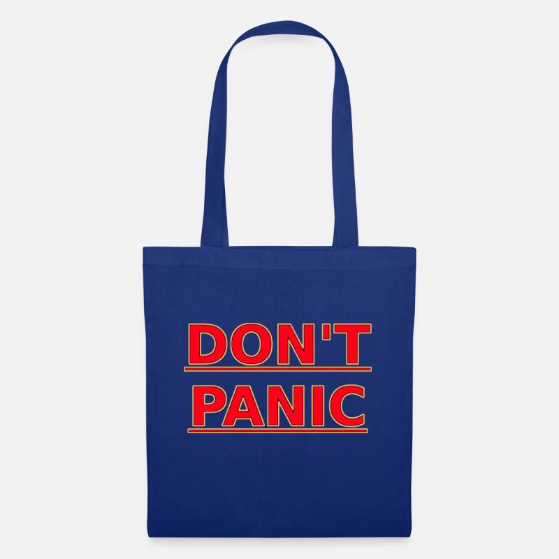 DON T PANIC - Stoffbeutel - Royalblau