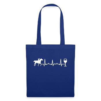 Heartbeat vin et cheval - (HO) (2) - Sac en tissu - bleu royal - Devant
