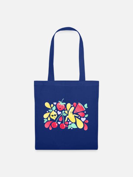 Cute Fruit - Stoffbeutel - Royalblau