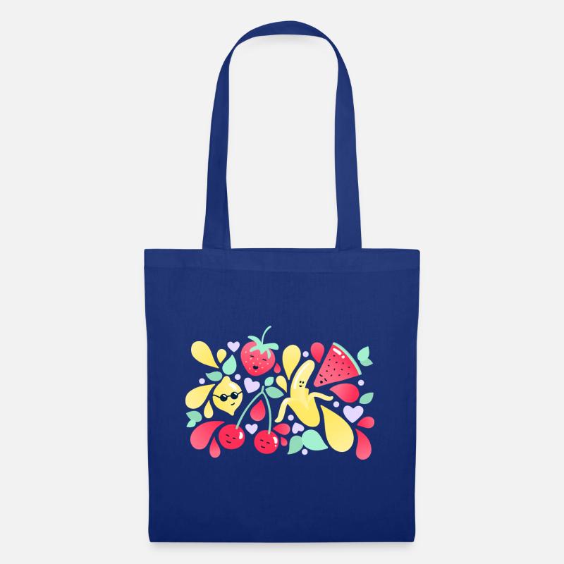 Cute Fruit - Stoffbeutel - Royalblau
