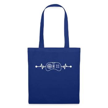 Gaming Gamers Heartbeat Gamer - Tote Bag - royal blue - Front