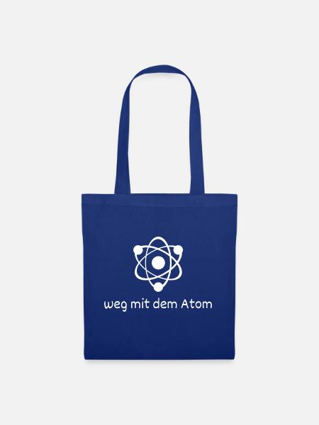 weg mit dem Atom - Stoffbeutel - Royalblau