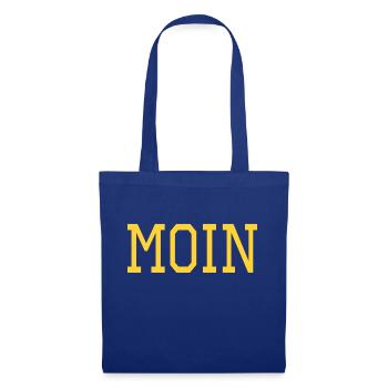 Moin lustige Sprüche - Stoffbeutel - Royalblau - Vorne