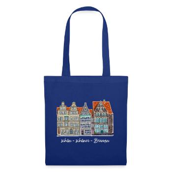 Bremen Market, Drawing, Germany - Tote Bag - royal blue - Front