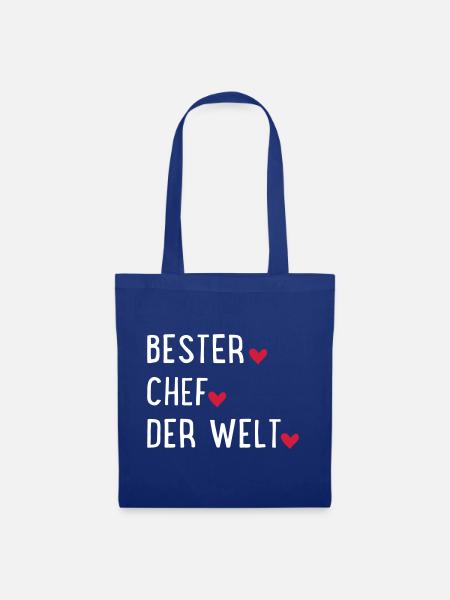 Bester Chef der Welt - Stoffbeutel - Royalblau