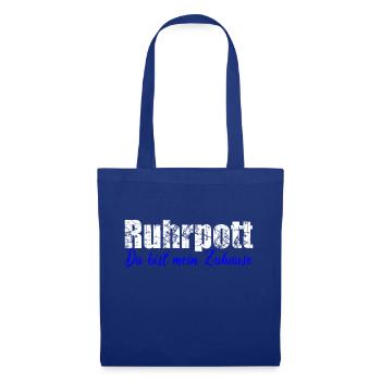 Ruhrpott du bist mein zuhause - Stoffbeutel - Royalblau - Vorne