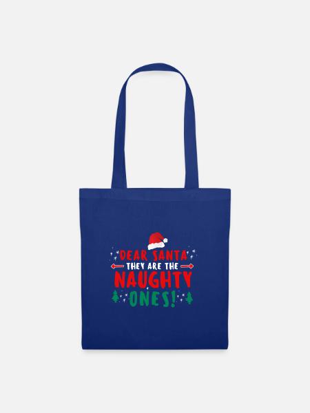 Dear Santa They Are The Naughty Ones Funny - Stoffbeutel - Royalblau