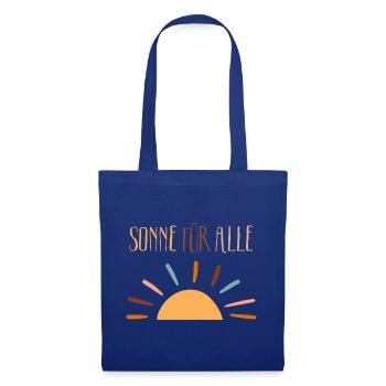 Sun for all, good mood, peace, joy - Tote Bag - royal blue - Front