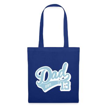 dad established 2013 - Stoffbeutel - Royalblau - Vorne