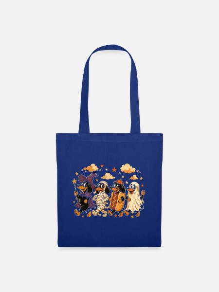 Halloween Hundekostüm Parade - Stoffbeutel - Royalblau