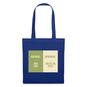 Bad News Good News – Time Flies - Stoffbeutel - Royalblau - Vorne