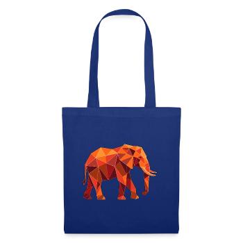 Poly Stil Elefant - Stoffbeutel - Royalblau - Vorne