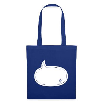 speech balloon patch - Tote Bag - royal blue - Front