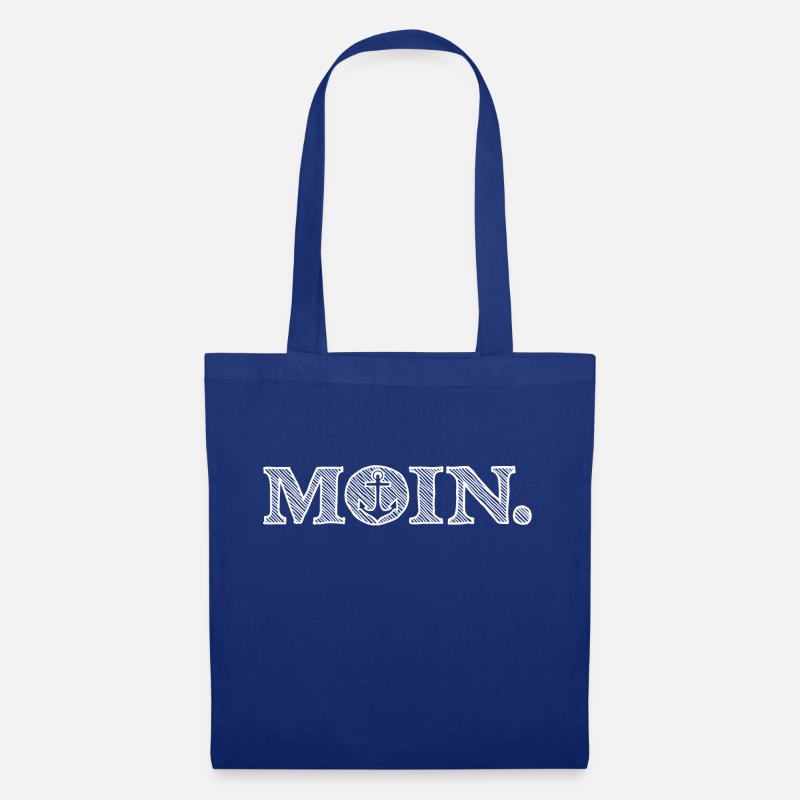 Moin. Anker - Stoffbeutel - Royalblau