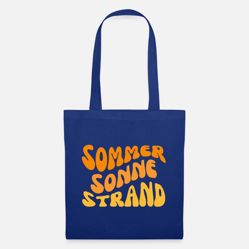 Sommer Sonne Strand Wavy - Stoffbeutel - Royalblau