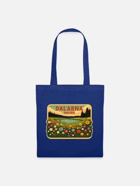 Dalarna Schweden - Stoffbeutel - Royalblau
