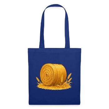 Goldenes Heuballen Motiv - Stoffbeutel - Royalblau - Vorne