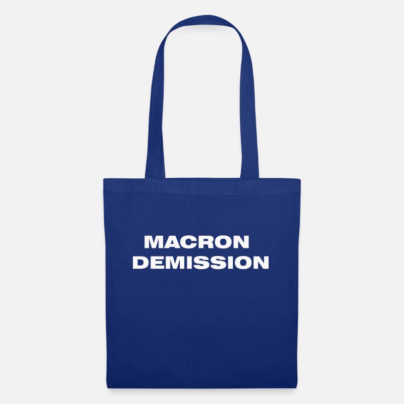 MACRON DEMISSION - Stoffbeutel - Royalblau
